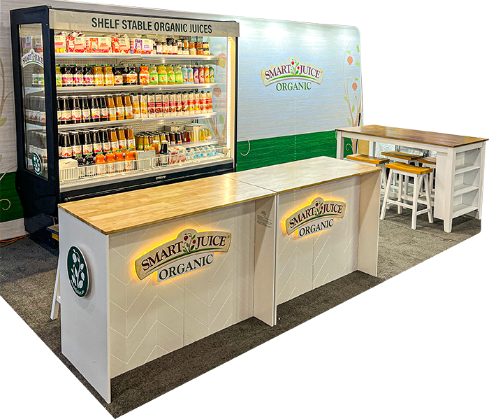 Smart Juice's booth at the Summer Fancy Food show 2025